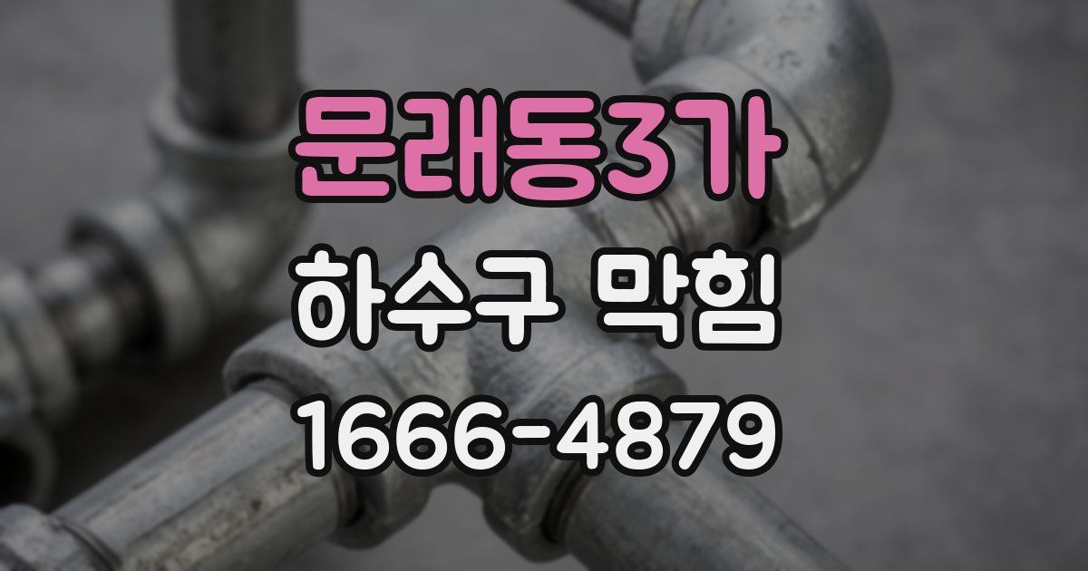 문래동3가 하수구 막힘