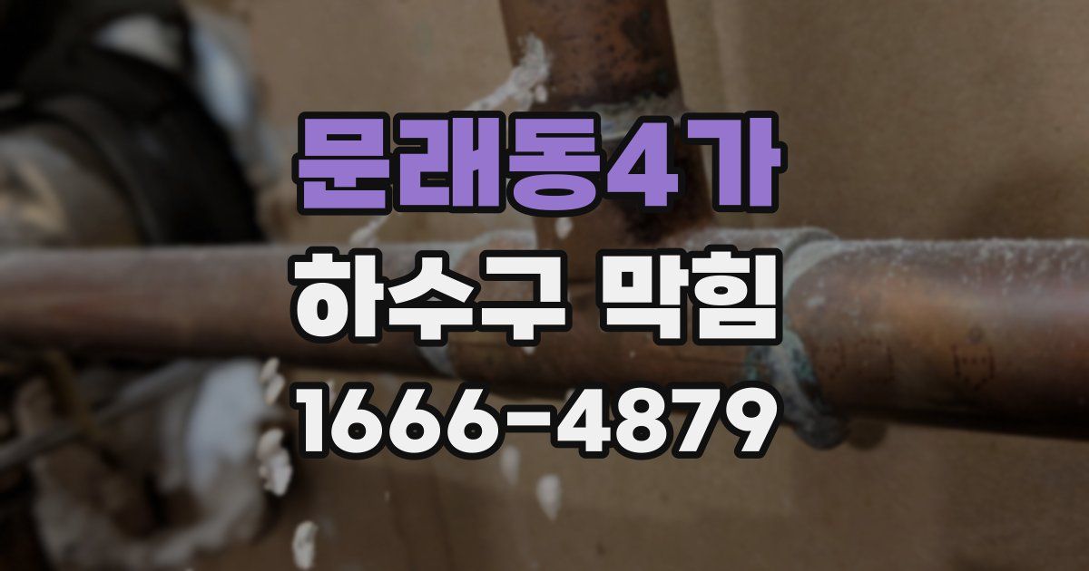 문래동4가 하수구 막힘