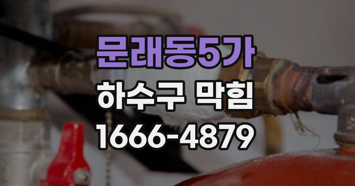 문래동5가 하수구 막힘