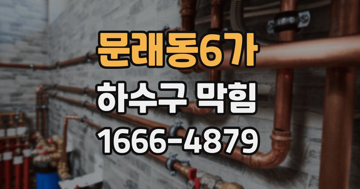 문래동6가 하수구 막힘