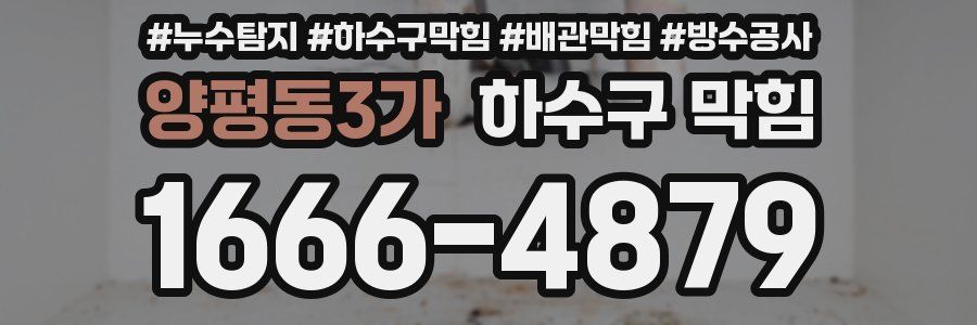 양평동3가 하수구 막힘