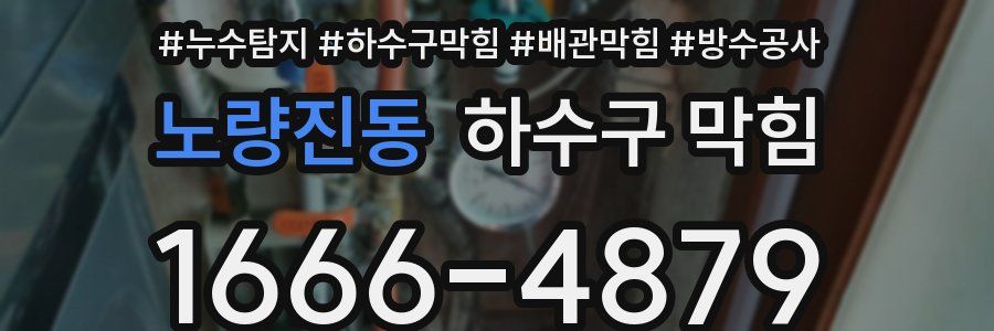 노량진동 하수구 막힘
