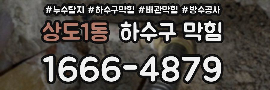 상도1동 하수구 막힘