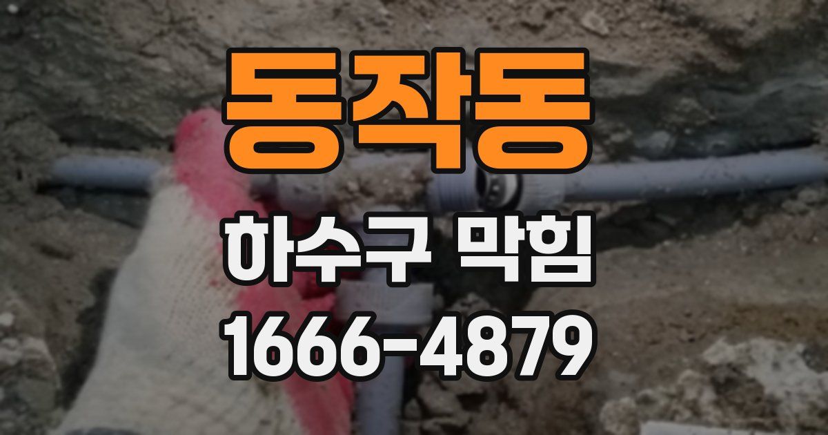 동작동 하수구 막힘
