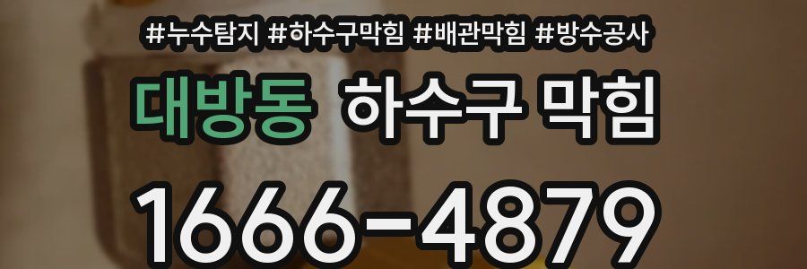 대방동 하수구 막힘