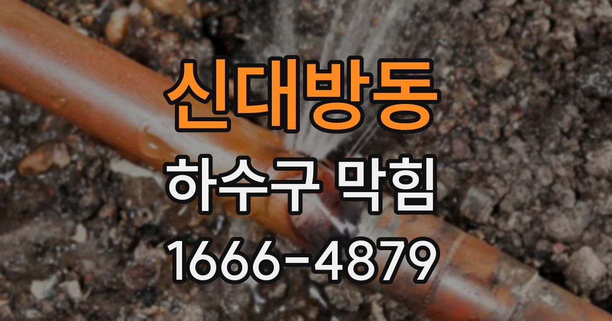 신대방동 하수구 막힘