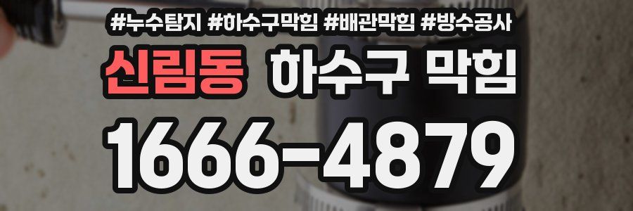 신림동 하수구 막힘