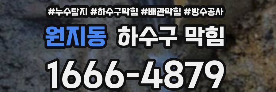 원지동 하수구 막힘