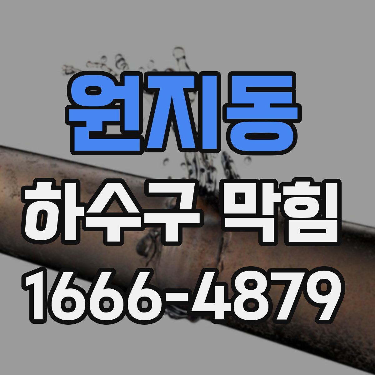 원지동 하수구 막힘