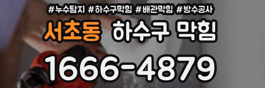 서초동 하수구 막힘