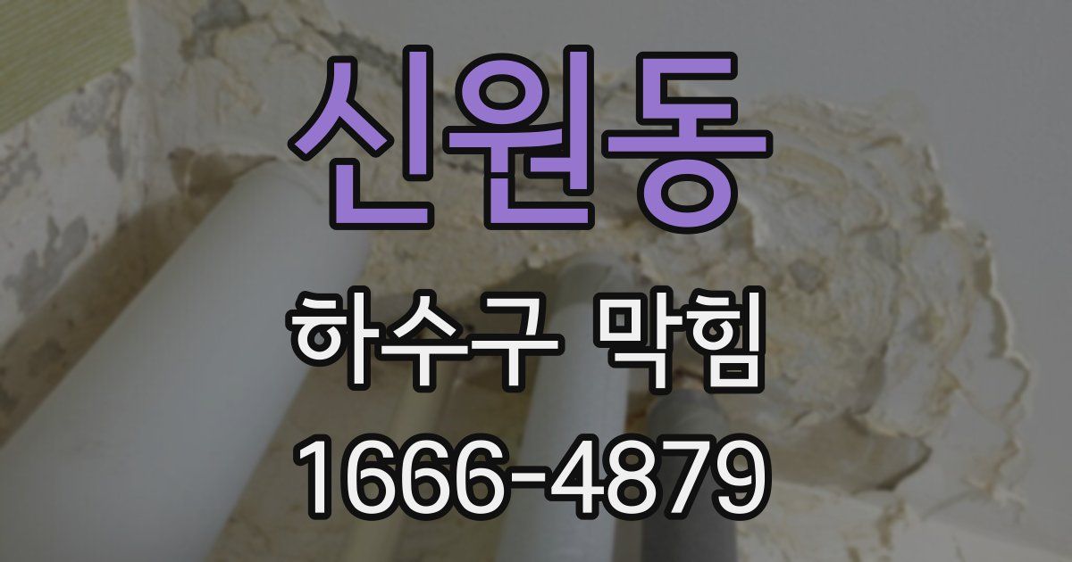 신원동 하수구 막힘