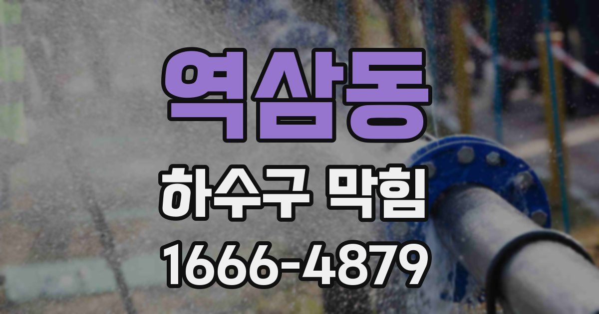 역삼동 하수구 막힘