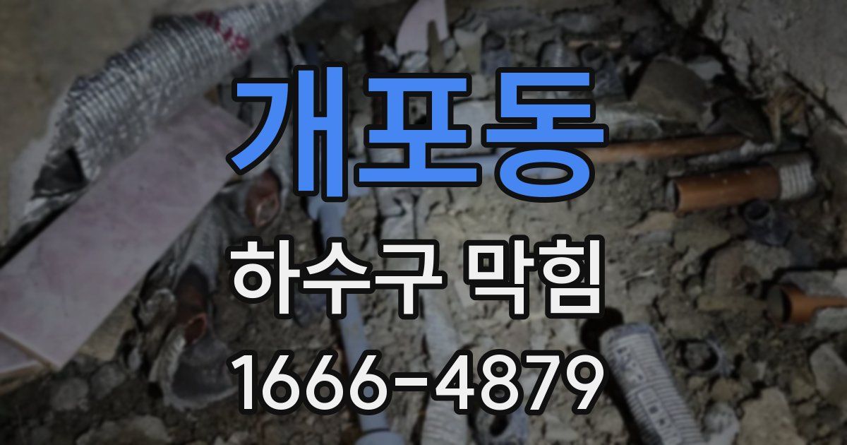 개포동 하수구 막힘
