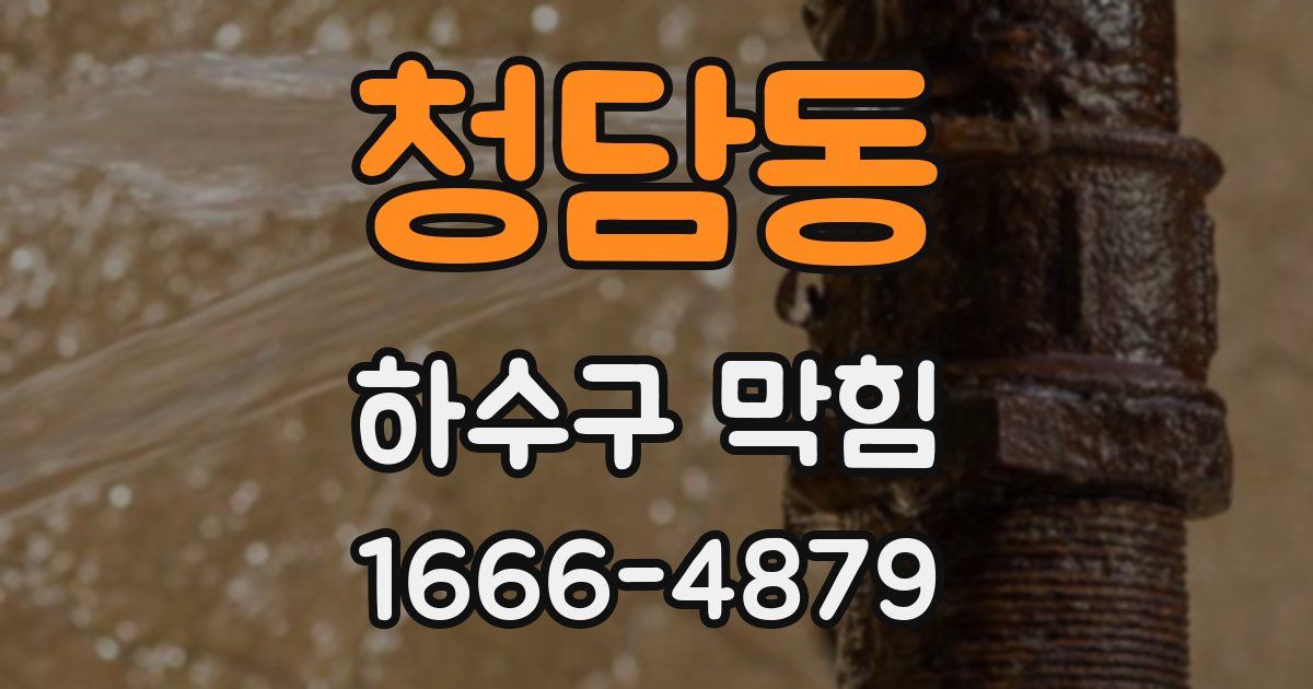 청담동 하수구 막힘