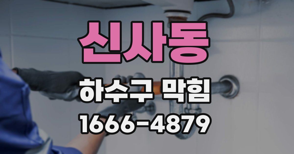 신사동 하수구 막힘
