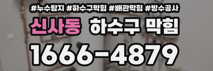 신사동 하수구 막힘