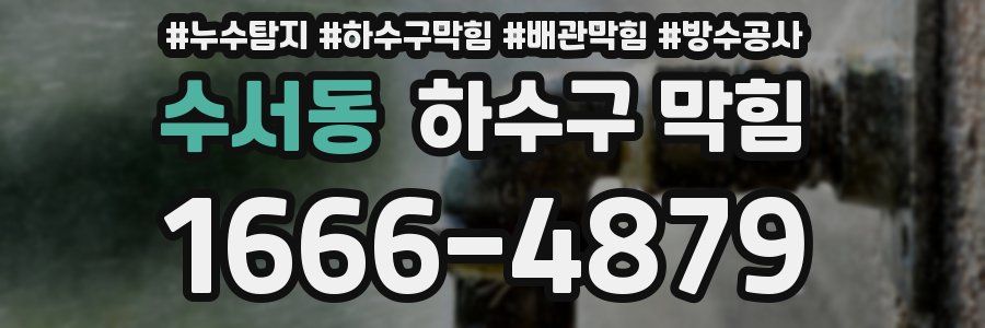 수서동 하수구 막힘