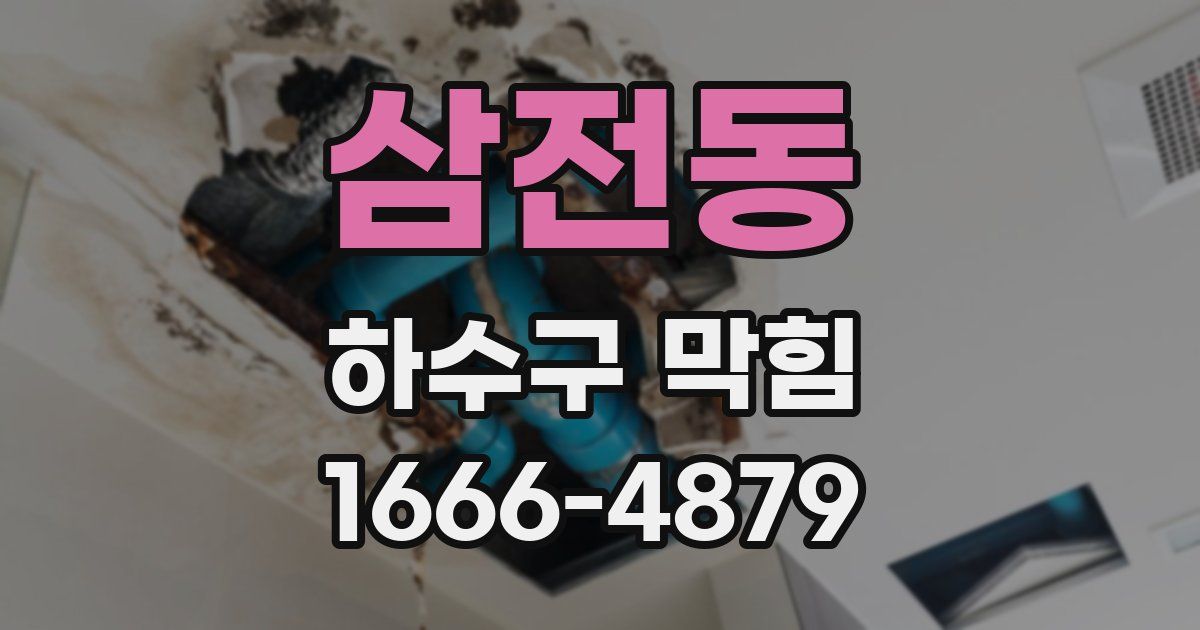 삼전동 하수구 막힘