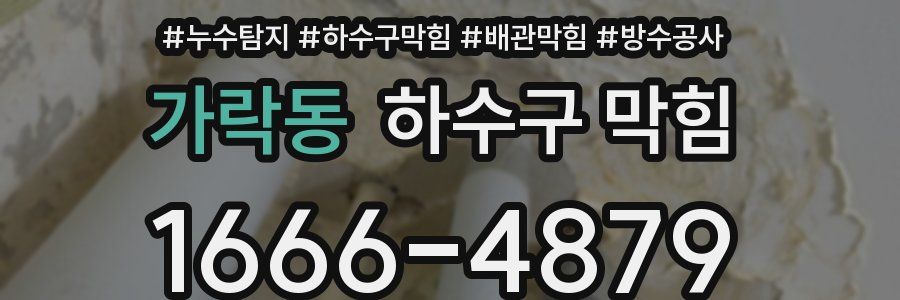 가락동 하수구 막힘