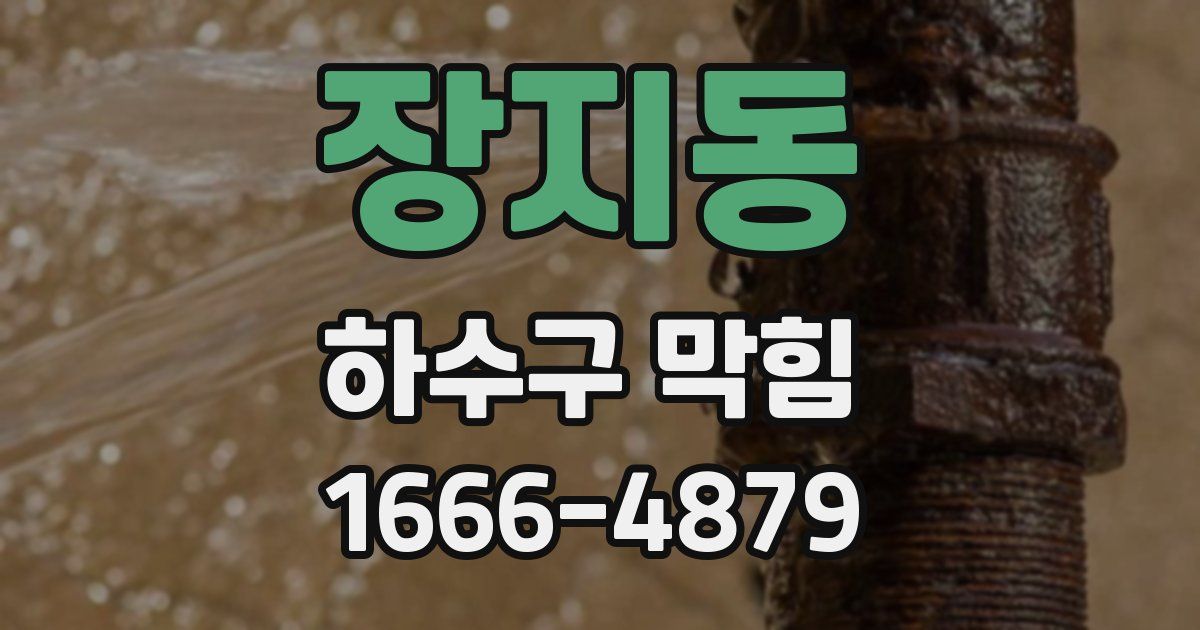 장지동 하수구 막힘