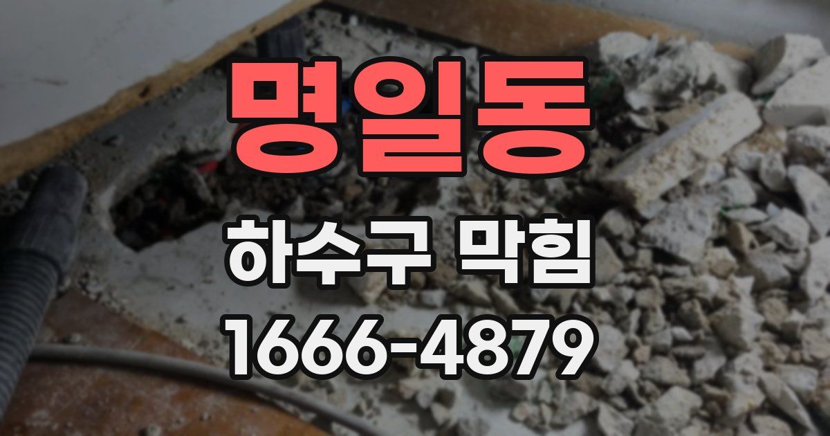 명일동 하수구 막힘