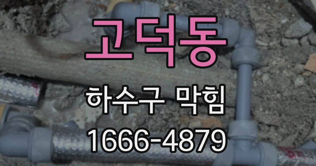고덕동 하수구 막힘