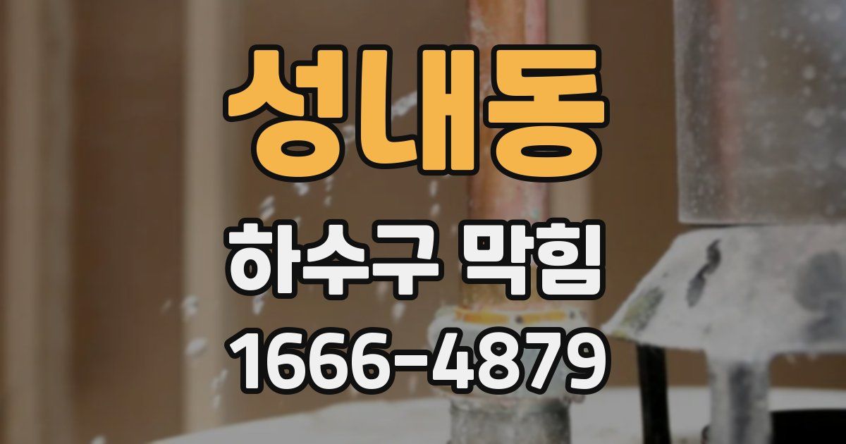 성내동 하수구 막힘