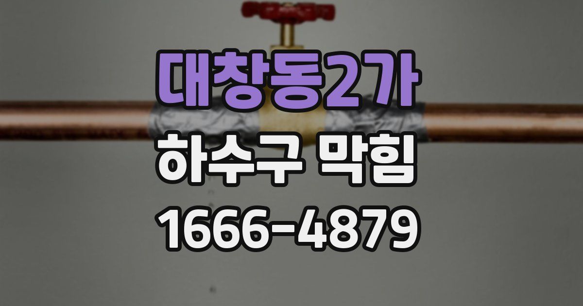 대창동2가 하수구 막힘