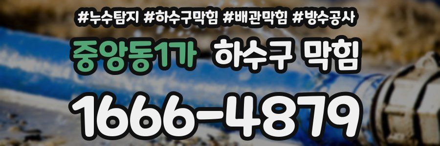 중앙동1가 하수구 막힘