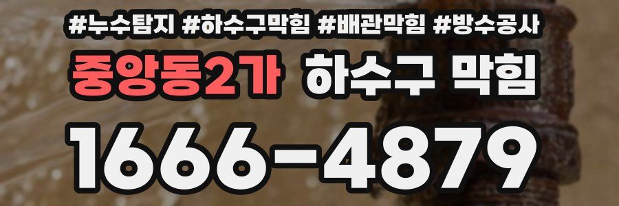 중앙동2가 하수구 막힘