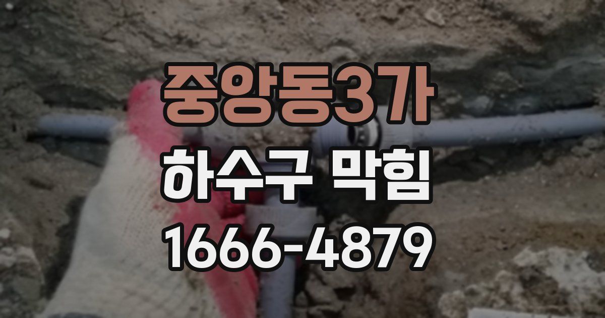 중앙동3가 하수구 막힘