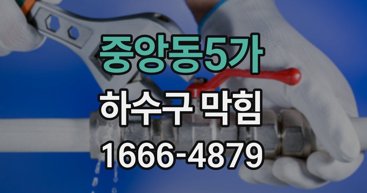 중앙동5가 하수구 막힘