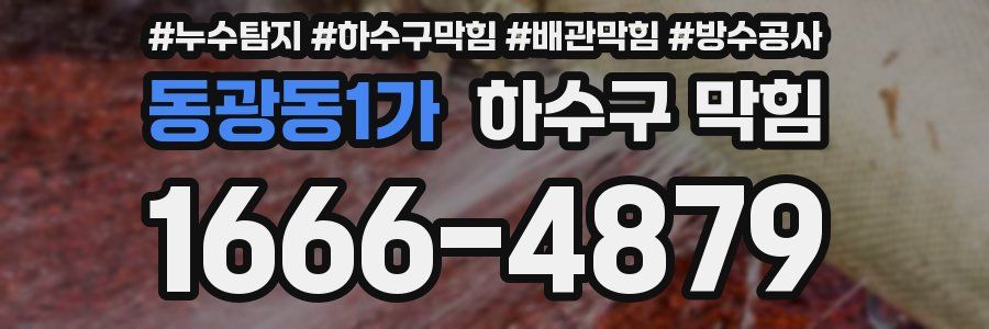 동광동1가 하수구 막힘