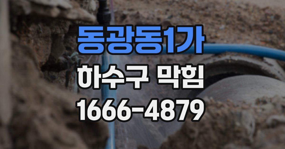 동광동1가 하수구 막힘