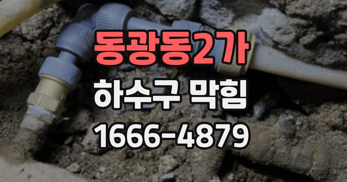 동광동2가 하수구 막힘