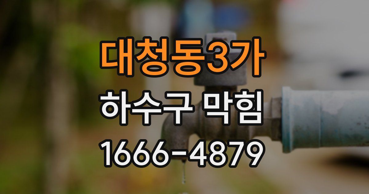대청동3가 하수구 막힘