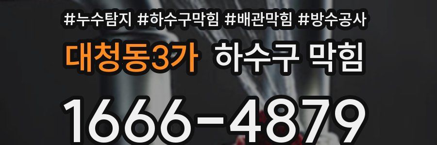 대청동3가 하수구 막힘