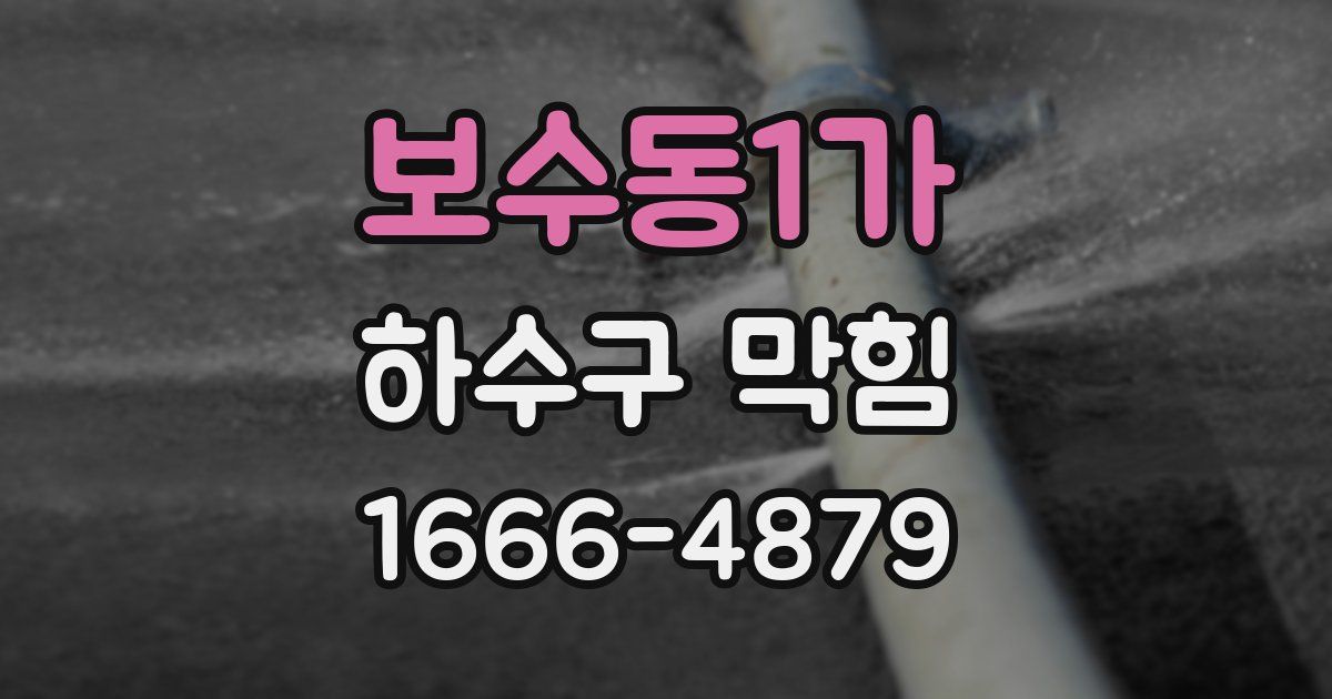 보수동1가 하수구 막힘