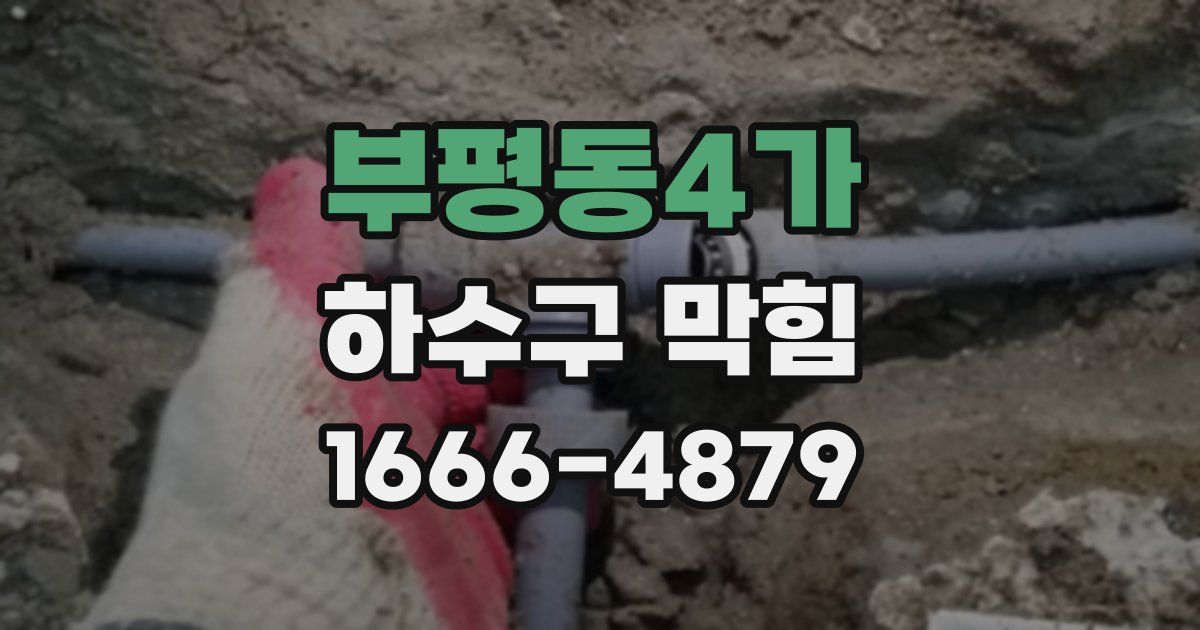 부평동4가 하수구 막힘