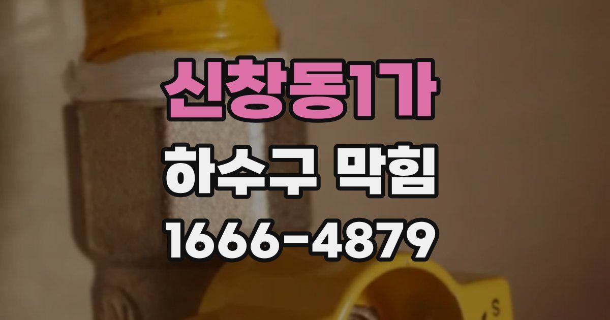 신창동1가 하수구 막힘