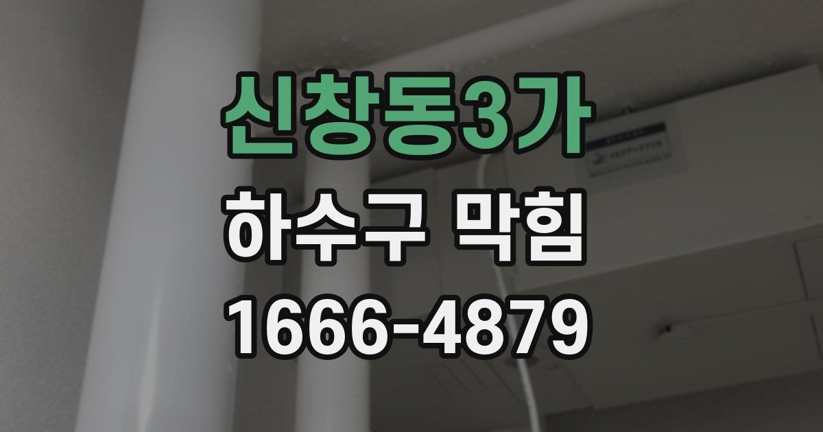 신창동3가 하수구 막힘
