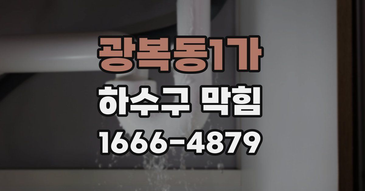 광복동1가 하수구 막힘