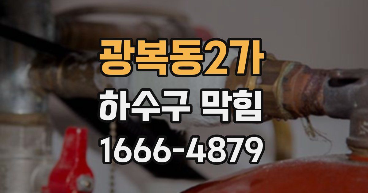광복동2가 하수구 막힘
