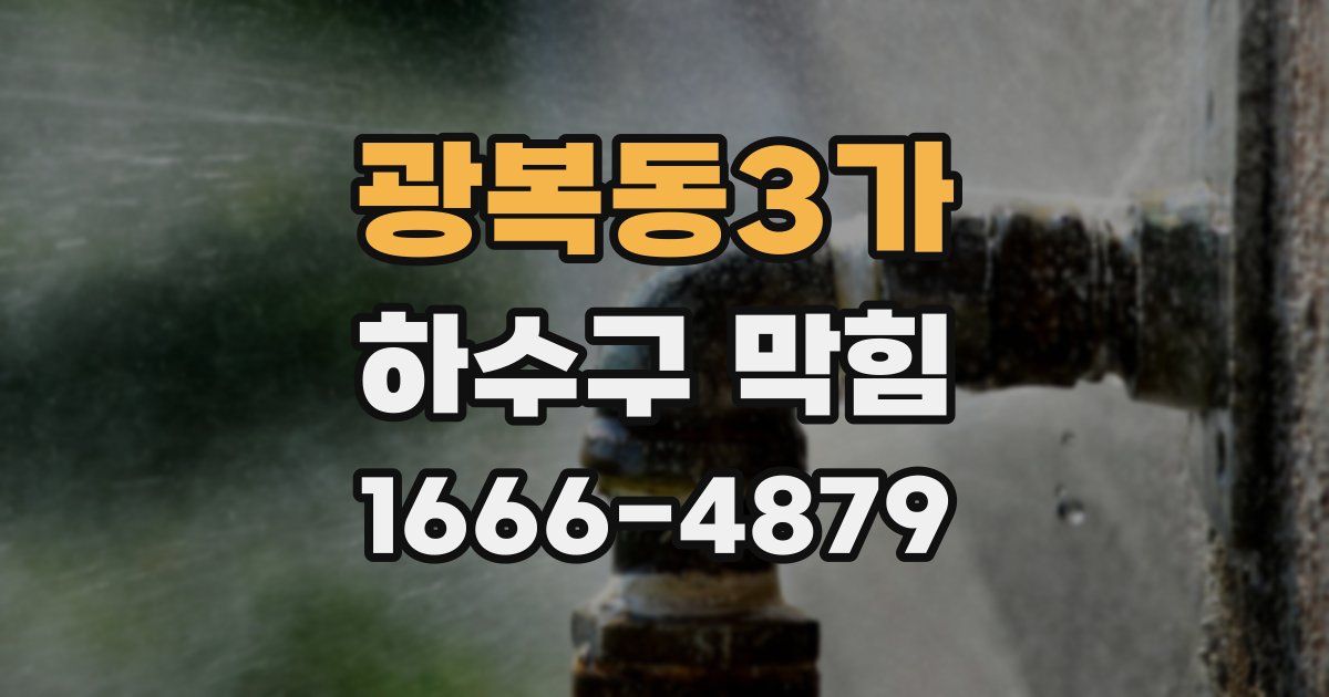 광복동3가 하수구 막힘