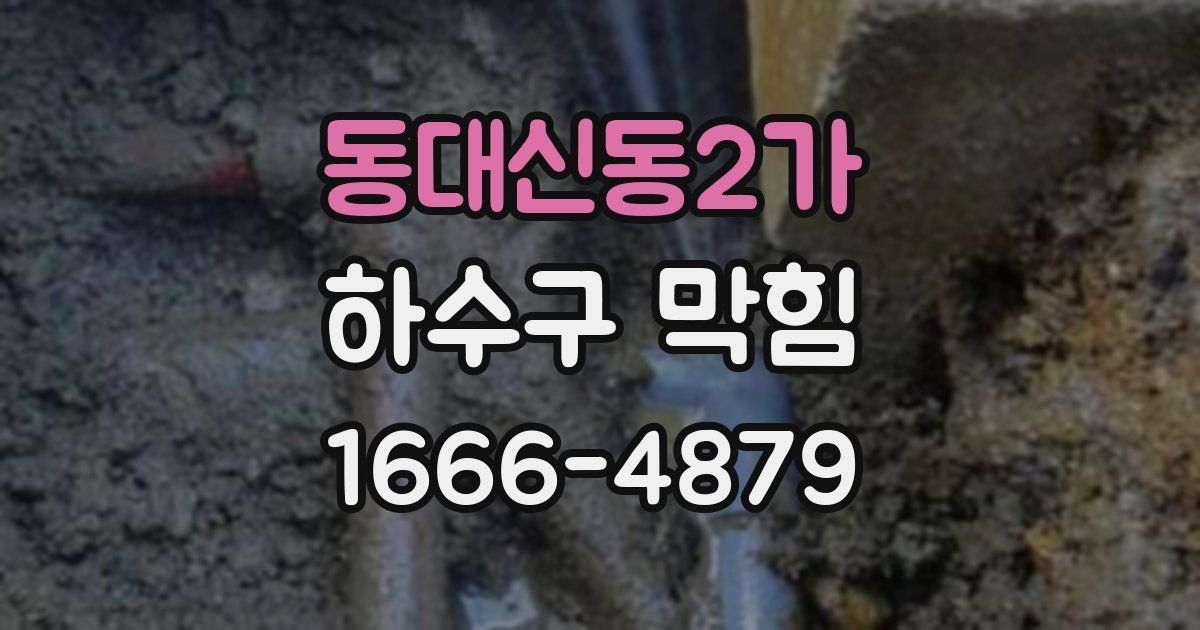 동대신동2가 하수구 막힘