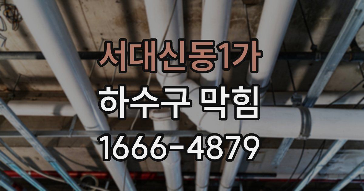 서대신동1가 하수구 막힘