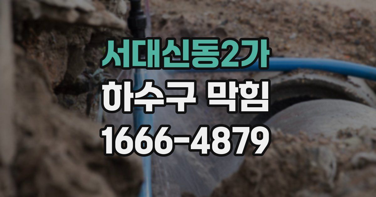 서대신동2가 하수구 막힘