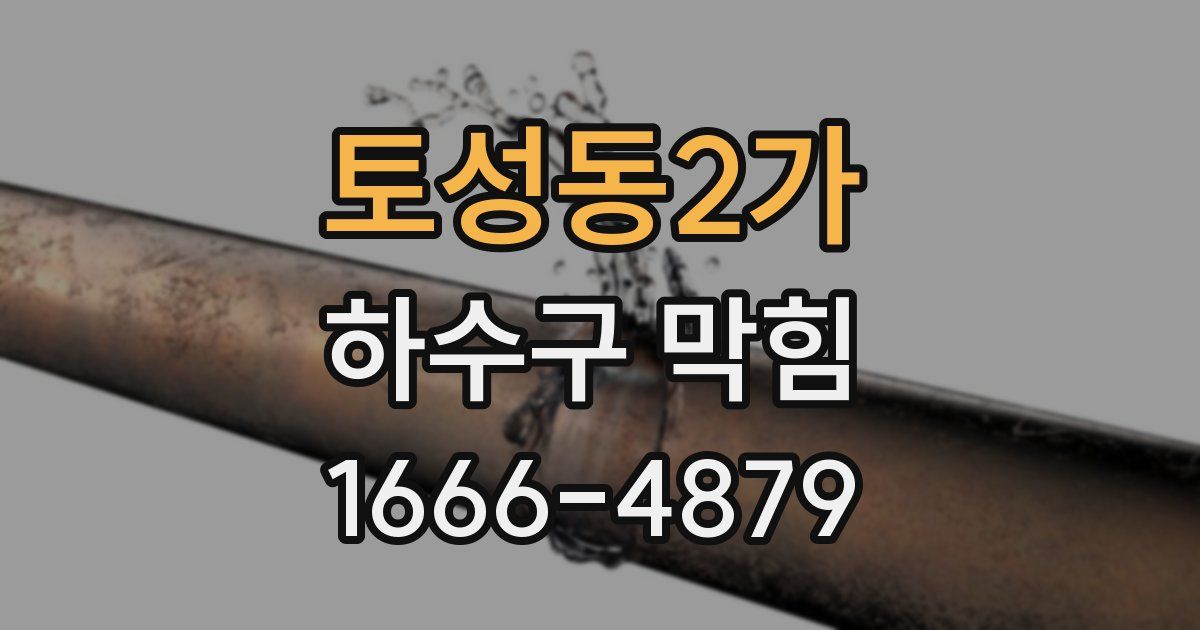 토성동2가 하수구 막힘