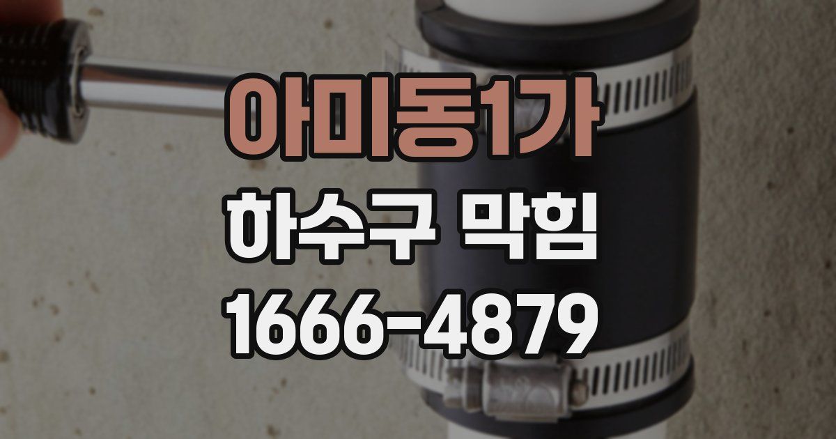 아미동1가 하수구 막힘