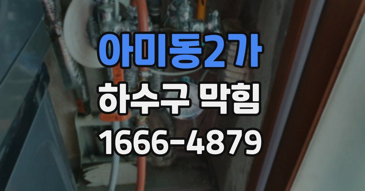 아미동2가 하수구 막힘